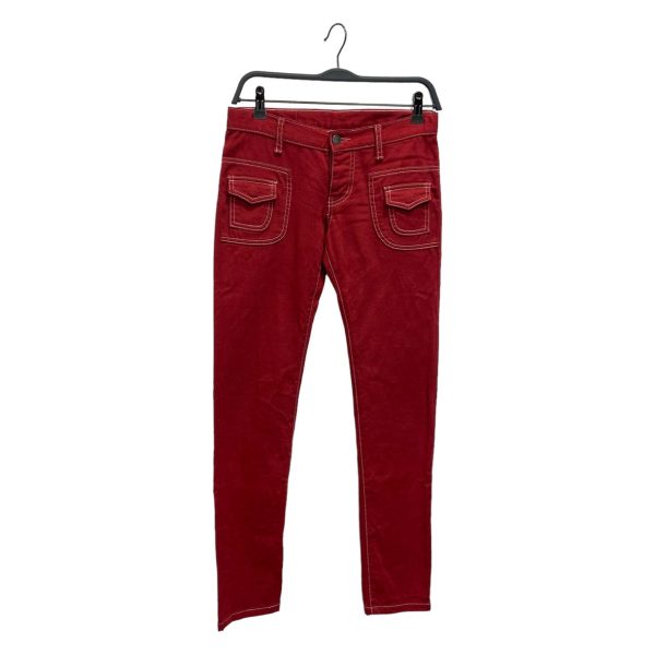 HYSTERIC GLAMOUR Skinny Pants XS Denim RED WHITE STITCHING on Sale