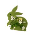 10  Green Bunny with Moss Felt Bow Ornament Online