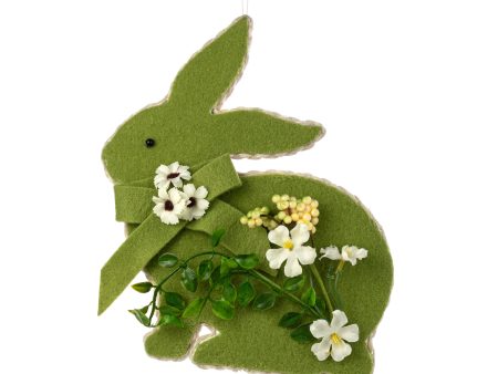 10  Green Bunny with Moss Felt Bow Ornament Online