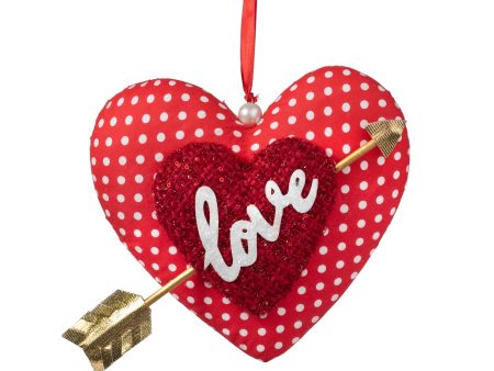 9  Love Hearts Cupid Arrow Ornament For Discount