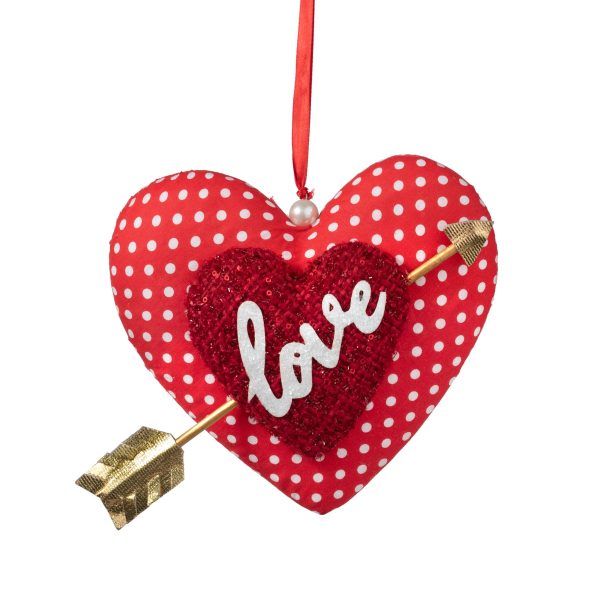 9  Love Hearts Cupid Arrow Ornament For Discount