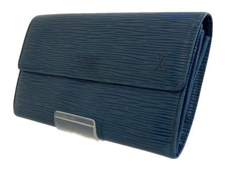 LOUIS VUITTON Long Wallet BLU Leather Epi M6359G Discount