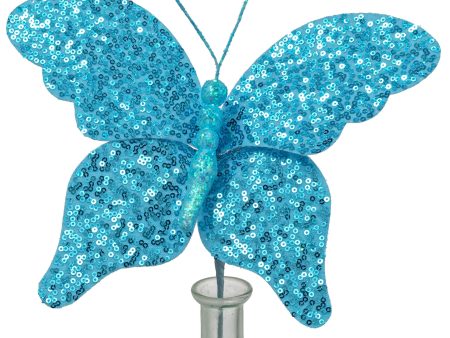 11  Sequin Butterfly Pick: Blue Hot on Sale