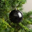 100MM Plastic Ball Ornament: Candy Apple Black (Set of 4) Fashion