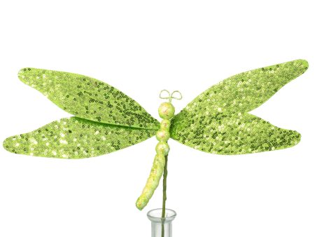 11  Sequin Dragonfly Pick: Green For Discount