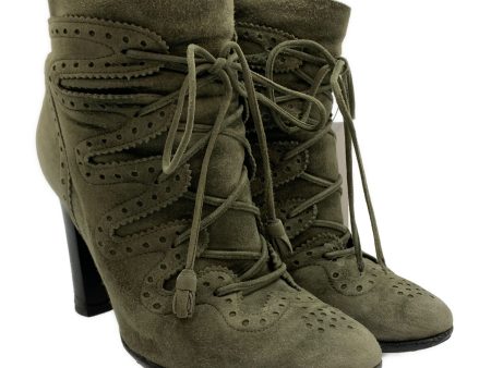 #HERMES Lace Up Boots KHK For Sale