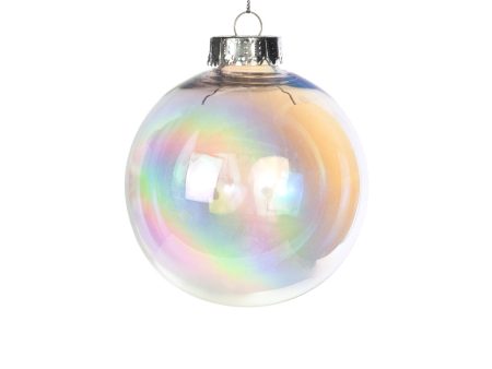 100mm Seamless Ball Ornament: Iridescent Clear Bubble Online