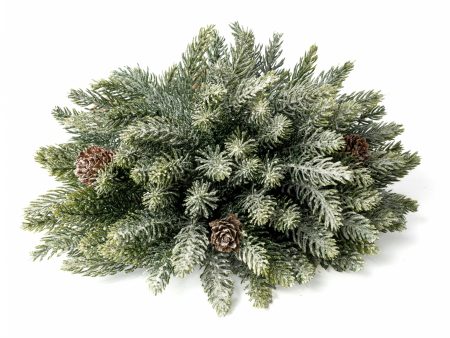 11  Flocked Spruce Fir Half Ball Sphere Online Sale