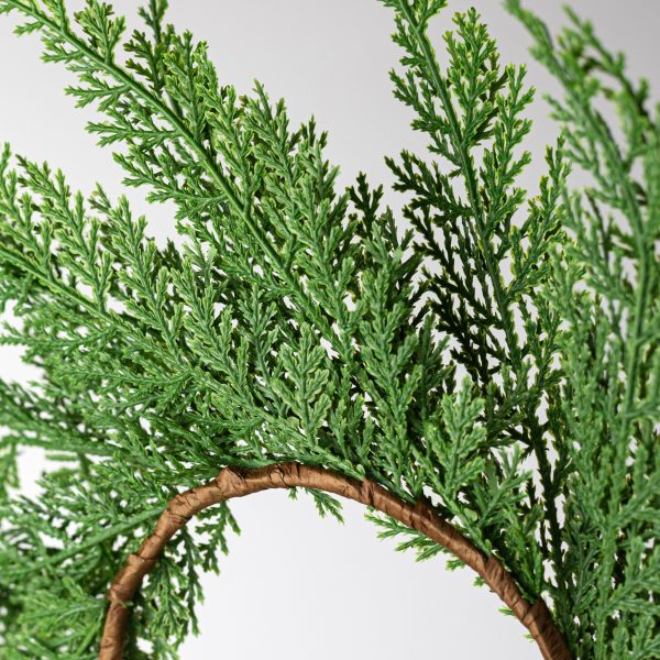 12  Faux Cedar Arborvitae Candle Ring For Sale