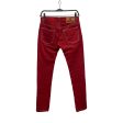 HYSTERIC GLAMOUR Skinny Pants XS Denim RED WHITE STITCHING on Sale