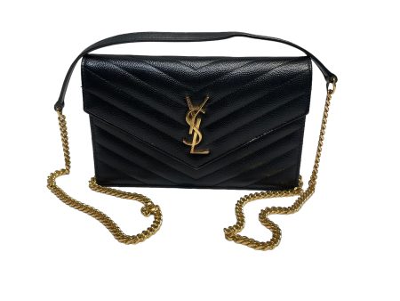 YVES SAINT LAURENT Clutch Bag S Leather BLK  Online Hot Sale