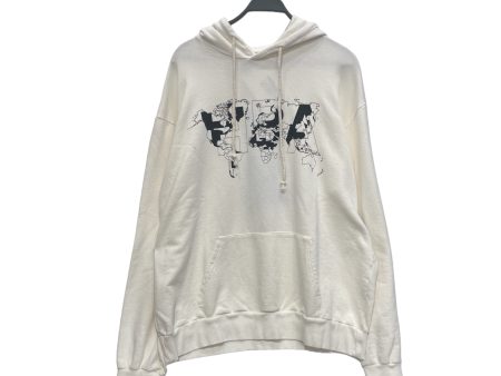 HOOD BY AIR. Hoodie L Graphic Cotton WHT CONTINENTS Online Sale