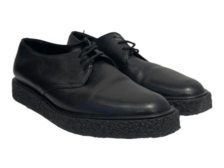 SAINT LAURENT Dress Shoes EU 39 Leather BLK LACE UP CREEPERS on Sale