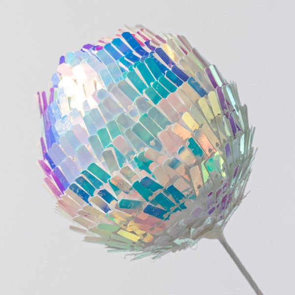 27  Sequin Balls Spray: Iridescent White Cheap