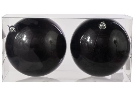 120MM Plastic Ball Ornaments: Candy Apple Black (Set of 2) Cheap