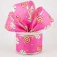 2.5  Whimsy Candy Iridescent Edge Ribbon: Pink (10 Yards) For Cheap