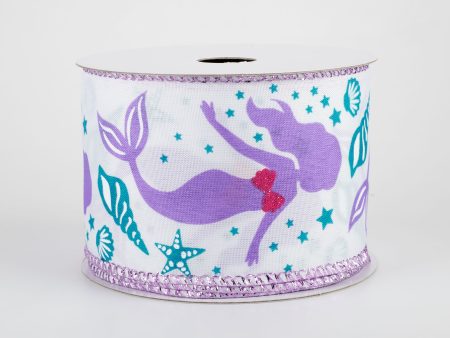 2.5  Mermaid & Shells Ribbon (10 Yards) Online Hot Sale