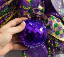 100mm Mirror Disco Ball Ornament: Purple Hot on Sale