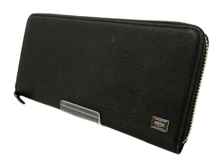 PORTER Long Wallet BLK Leather Online now