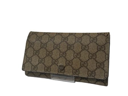 GUCCI Long Wallet L Cotton CRM BLUE INSIDE Online