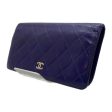 #CHANEL Long Wallet NVY Leather Online Hot Sale