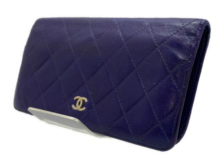 #CHANEL Long Wallet NVY Leather Online Hot Sale