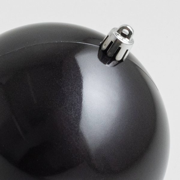 100MM Plastic Ball Ornament: Candy Apple Black (Set of 4) Fashion