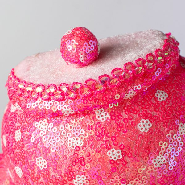 10  Sequin Polkadot Tea Pot: Iridescent Pink For Discount