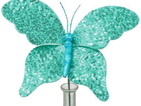 11  Sequin Butterfly Pick: Turquoise Blue Supply