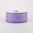 1.5  Glitter Printed Muslin Ribbon: Lavender (10 Yards) Hot on Sale