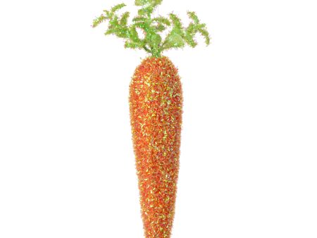 12  V-Cut Foil Carrot Ornament: Iridescent Orange Fashion