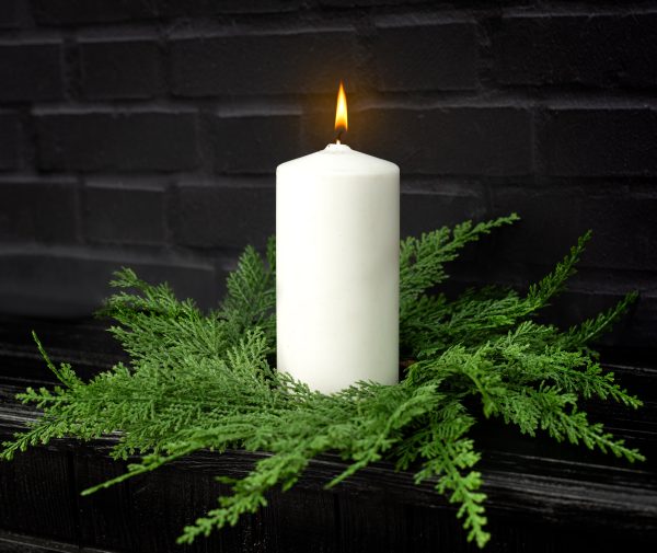 12  Faux Cedar Arborvitae Candle Ring For Sale