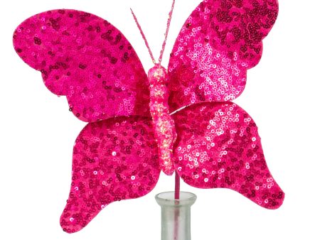 11  Sequin Butterfly Pick: Hot Pink Online Sale