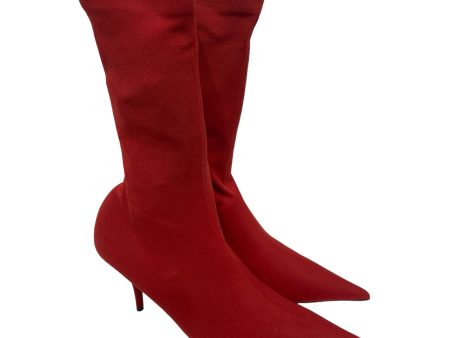 BALENCIAGA Shoes EU 38 Cotton RED V-Tip  Cheap