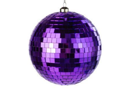 120mm Mirror Disco Ball Ornament: Purple on Sale