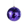 100mm Mirror Disco Ball Ornament: Purple Hot on Sale