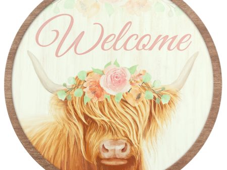 12  Metal Sign: Welcome Highland Cow Fashion